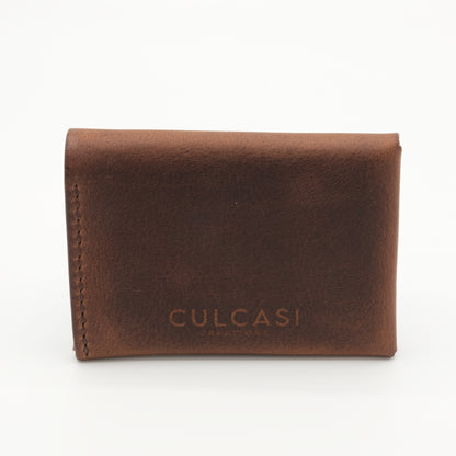 Card holder with closure - Leather