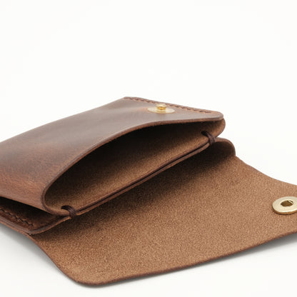 Card holder with closure - Leather