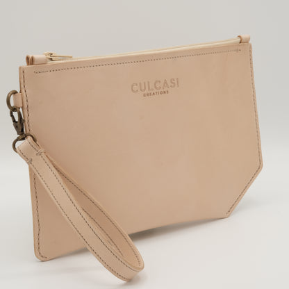 Flat clutch bag - Cream